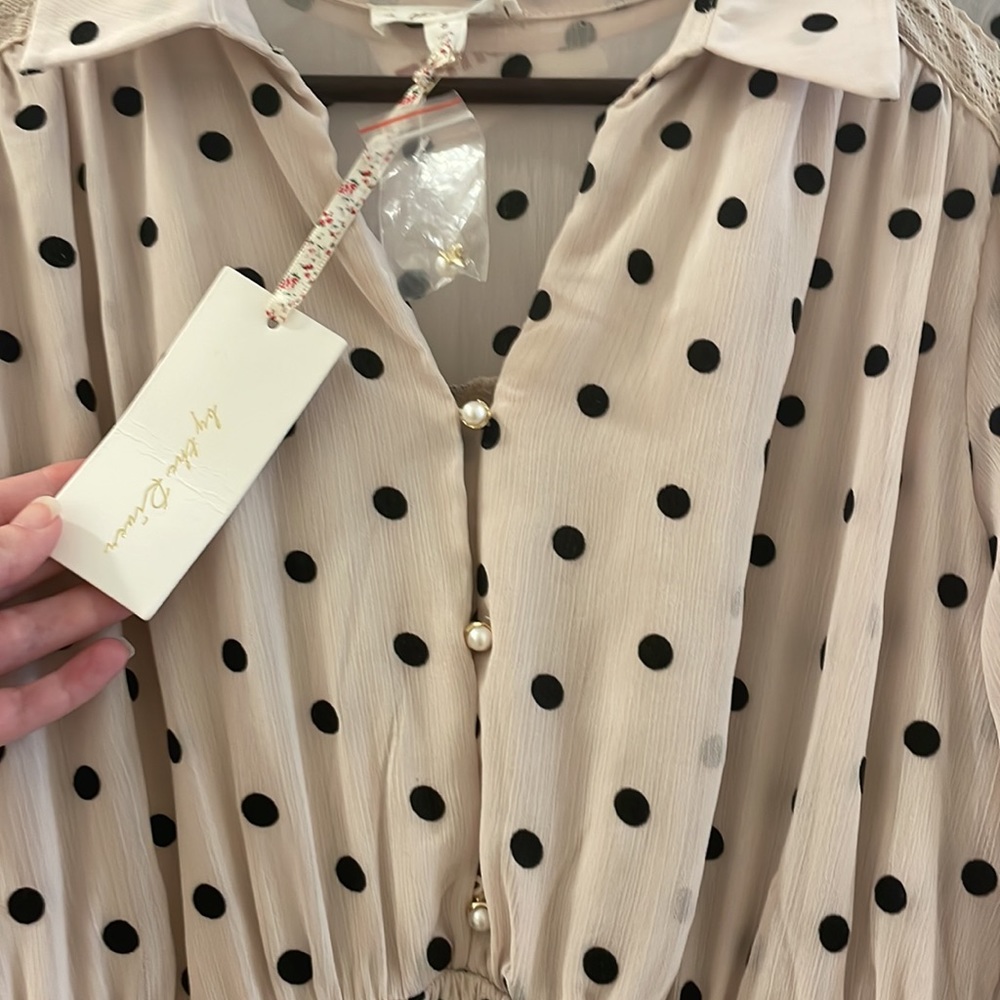 🪞🏞 sheer By the river poka dot dress🪞 - Picture 4 of 10